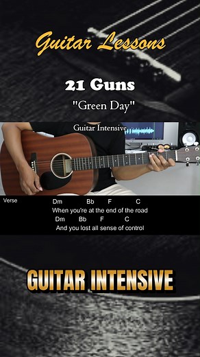 21 Guns - Green Day - Easy guitar tutorials Martin Guitar #21guns #greenday #guitarintensive #martinguitar #acousticguitar #acousticcover #acoustic #tutorialgitarmudah #tutorialgitar #easychords | Guitar Intensive