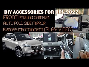HRV 2022 - Install Front Parking Camera | Bypass player(play youtube) | auto-fold side mirror