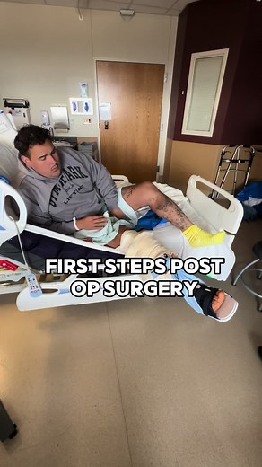 First steps post op surgery 🥹 #fyp #weightloss #motivation #weightlosscheck #weightlosstransformation #overweight #weightlossprogress #weightlossjouney #foryou #GymTok #brodfit_21