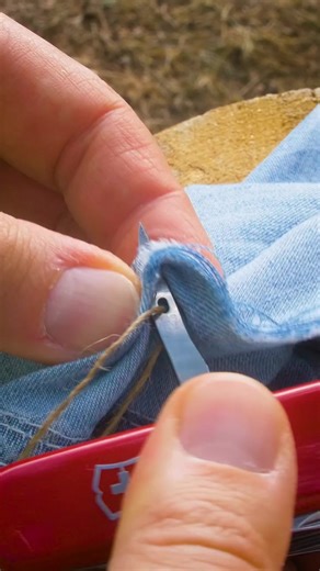 Survival skills AMAZING sewing with Swiss Awl in the wild #survival #lifehacks #bushcraft #diy #tips #camping | Mr.Grossman | Facebook