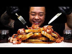 ASMR STACKS OF FRENCH TOAST WITH CRISPY BACON **SATISFYING EATING SOUNDS** ASMR_CRAVINGS