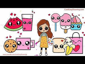 Cute Easy Drawing Video Collection for Kids | 77 Minutes Long Drawing Video Sunday Special - Videos For Kids