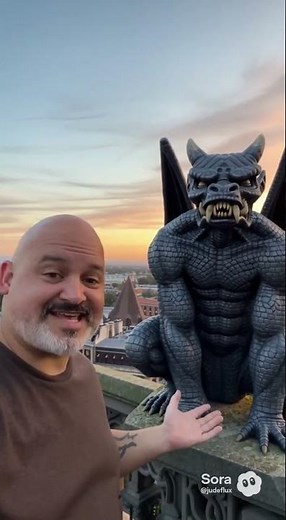 The Gargoyle Comes to Life 🗿✨ (Mythical Creature Short)