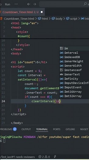 Create a Countdown Timer Using HTML, CSS & JavaScript in 30 Seconds! #html #css #javascript