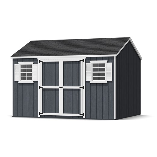 Little Cottage Co. 10x12 Value Workshop Shed with Operable Windows, Outdoor Wood Storage Do-It-Yourself Precut Kit