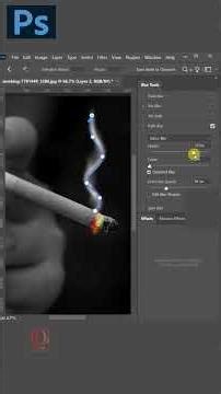 how to make burning cigarette smoke in Photoshop | Quirky Graphic Academy