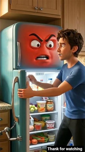 When the Fridge Gets Angry 😂 | Funny Talking Fridge | AI Cartoon Shorts
