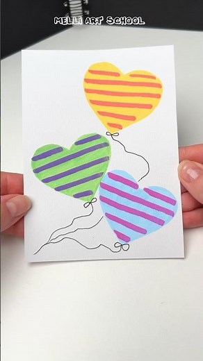 How to make a Card for Valentine’s Day Easy! #artshorts #creative