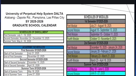 Welcoming our new graduate students as they begin their journey of advanced learning, research, and discovery. Join us LIVE via ZOOM and FB Page of Graduate School - University of Perpetual Help System Dalta on this momentous day. #perpetualite #characterbuilding #nationbuilding #graduateschool Disclaimer: Credits go to the rightful owners of the music. No copyright infringement is intended. For educational purposes only. | Graduate School - University of Perpetual Help System Dalta