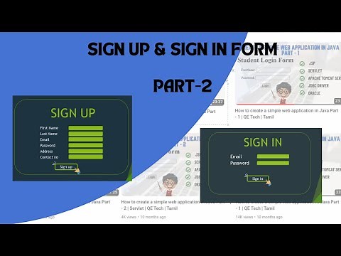 SignUp and Signin WebApp Creation Using Java, JSP, Servlet, Apache Tomcat Server, JDBC, Oracle|Part2
