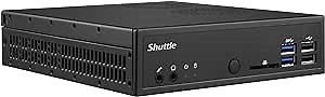 Shuttle XPC Slim DH170 Mini Barebone PC Intel H170 LGA 1151 Kabylake/Skylake Heatpipe Cooling Module No CPU No Ram No HDD/SSD No OS,Black