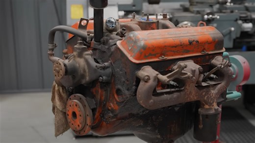 Watch a classic 1966 Chevy engine go from rust to revival in mesmerizing stop-motion and time-lapse video