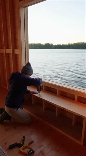 Lake Boathouse Living Room Makeover | Dock-to-Indoor Wooden Design 🌊🪵