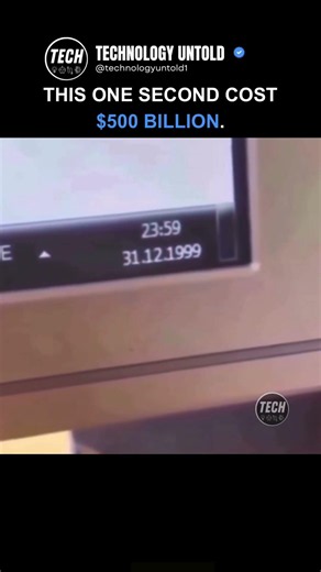 The Y2K Bug: The One Second That Cost $500 Billion #tech #shorts