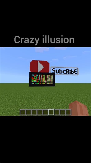 Amazing Block Illusion in Minecraft 🌀 | Easy Tutorial #Shorts #minecraft