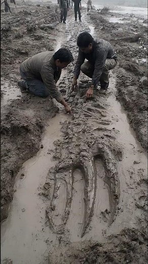 Scientists Examine Unusual Predator Tracks Found in Mud