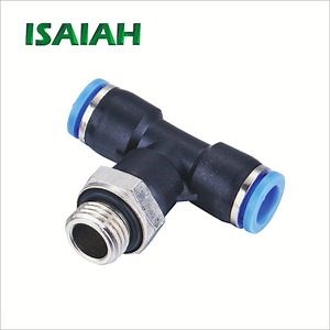 [Hot Item] Pneumatic One Touch Connector G-Thread Three Way Push in Air Tube Fitting