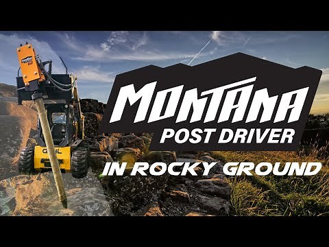 Montana 1000E Post Driver in Rocky Ground