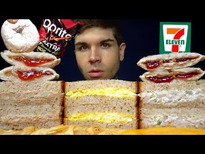ASMR MUKBANG CONVENIENCE STORE FOOD (7 ELEVEN) | WITH CHEESE