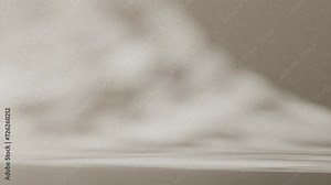 beige ceramic textured floor looping seamless shadow animation with gobo light gray shadow, 3d video render empty scene