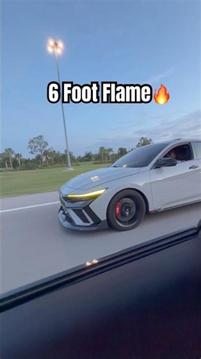 Hyundai is moving wild😭 #exhaust #flames #hyundai #elantra #n
