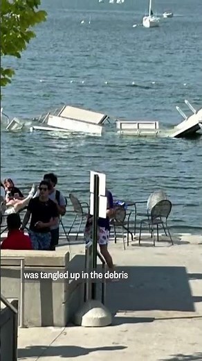 Pier collapse at University of Wisconsin-Madison caught on camera