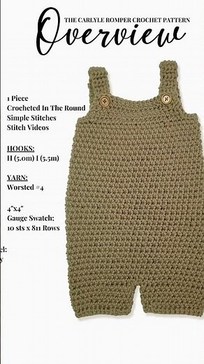 Super Easy Baby Romper Crochet Pattern