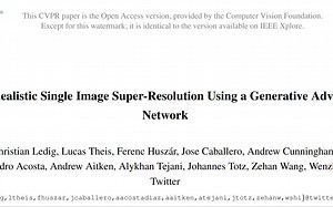 读文献 | Photo-Realistic Single Image Super-Resolution Using a Generative Advers