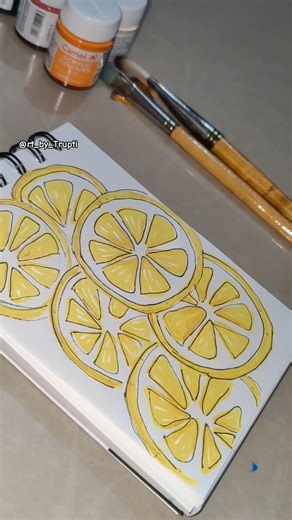 Lemon Aesthetic Painting | Soft & Refreshing Art for Beginners 🍋✨