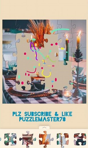 “Relaxing Jigsaw Puzzle – Cozy Candlelight Table Setup | PuzzleMaster78”