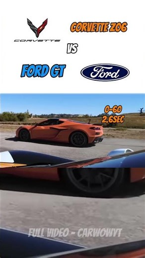 FORD GT vs CORVETTE Z06 - DRAG RACE! #automobile #race #fastcars #supercars #dragrace