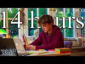 LIVE | 14-HOUR study with me (pt.1) 📚🌧 rain sounds & pomodoro timer 60 & 10