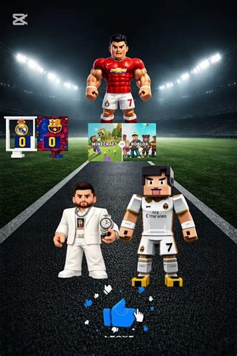 Roblox vs Minecraft - Messi & MrBeast or Ronaldo & Speed