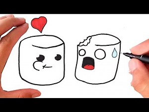 Como Desenhar MARSHMALLOW Fofinhos