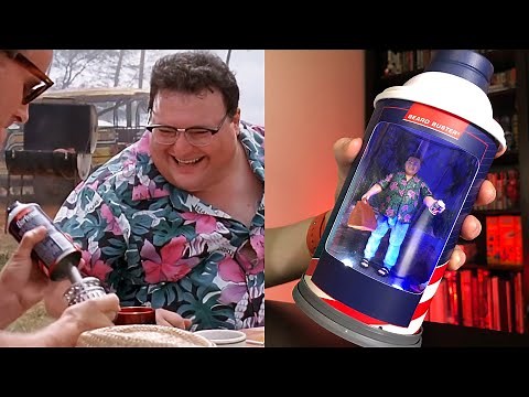 Unboxing Jurassic Park’s talking shaving cream can (with tiny Dennis Nedry inside)