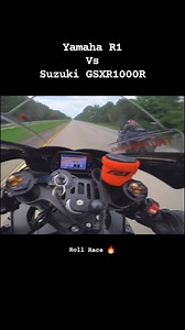 Yamaha R1 vs Suzuki GSXR1000R Racing #bikers #yamahar1 #gsxr1000 #fb #sports #viralpost2024シ #fblifestyle | Bike$DrageRacing