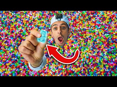 Find the Gummy Bear in Jelly Bean Pool - $10,000 Challenge