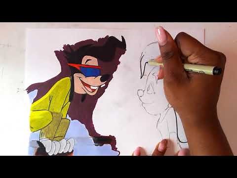 DRAWING MAX AND ROXANNE | A GOOFY MOVIE