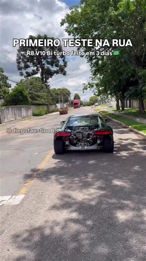 O carro não esta acertado ainda mas só pelo ronco ja ta valendo😍😍🔥#carros #audi #r8 #carro