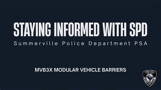 This PSA highlights our new MVB3X barricade system. Chief Wright explains how the barricades work, why they were added, and provides transparency on how the project was funded. You’ll also see the barricades in action and how they help us quickly enhance safety at large events and public gatherings. Our goal is to keep the community informed and protected through proactive planning and open communication. | Summerville Police Department