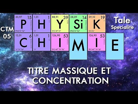 Physique-chimie - Terminale - 05 Titre massique et concentration