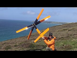 X-Wing flying on a windy day.