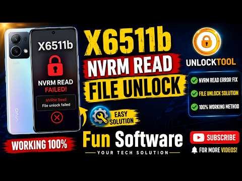 X6511b NVRM Read File UnlockTool | 100% Working Method 2026 🔥