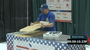 Five pizza boxes in under 30 seconds is impressive