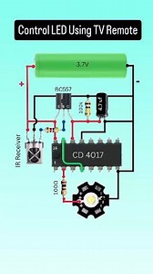 Control LED with TV Remote | Simple IR Circuit #diyprojects #electronics #schoolproject #trendingreels | Shivam Sawant