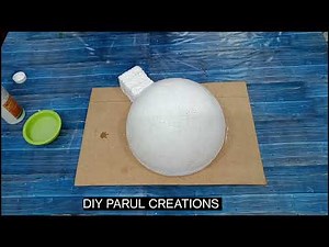 How to make Igloo with thermocol for school models/DIY Igloo Model/Step by step igloo making idea