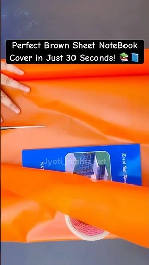 Perfect Brown Sheet Book Cover in Just 30 Seconds 📚🤩 #trending #diy #school #shorts #bookcovers