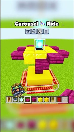 Minecraft Carousel 🎠 Ride #minecraft #gaming #shortvideo