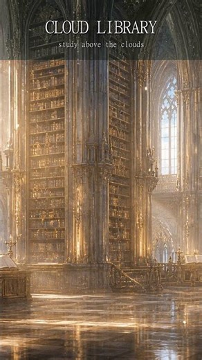 Cloud Library ☁️📚 | Lo-fi to Sink Into Deep Focus | Page & Blue Rain #Shorts