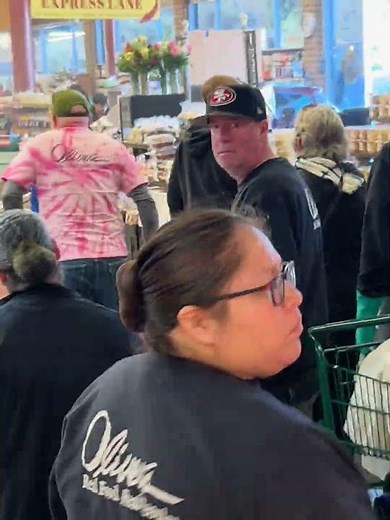 Scene inside Oliver's Market after vehicle crashes through front of Santa Rosa store